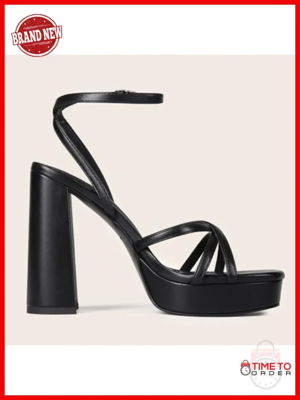 Platform Heels Strappy Chunky High Heel Lace-Up Sandal